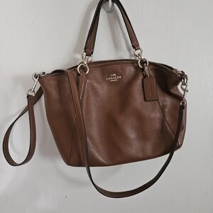 Coach Kelsey Satchel in brown leather